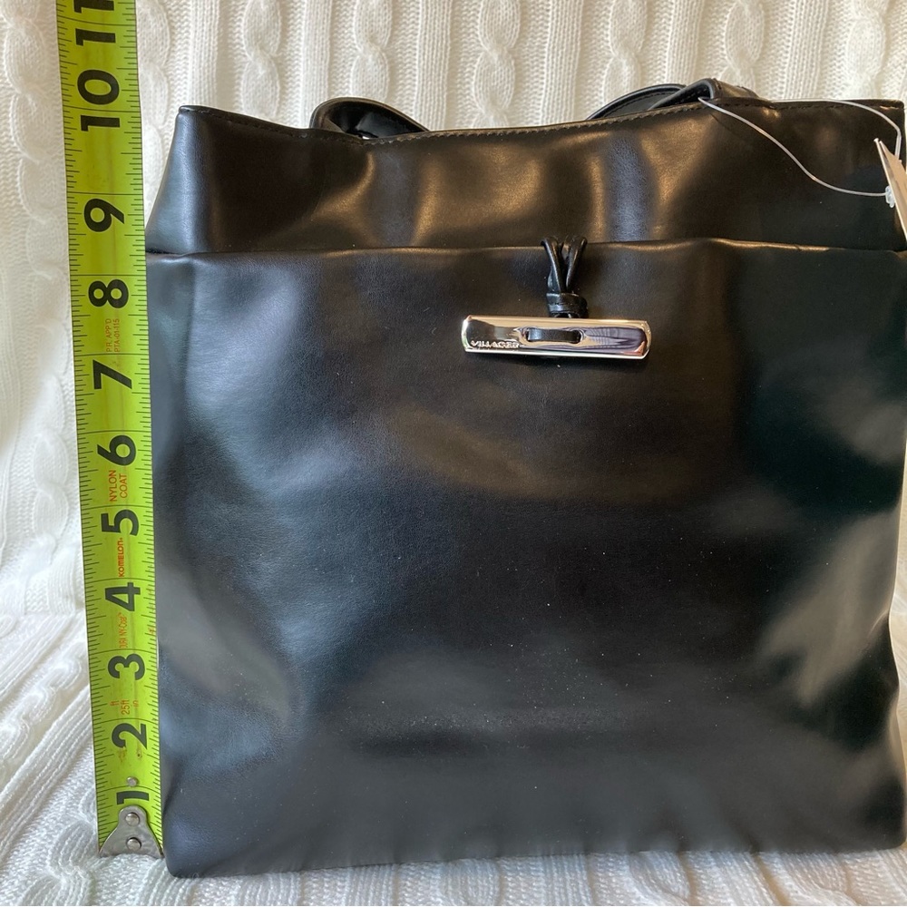 NEW Villager by Liz Claiborne Black Shoulder Purse Bag - Picture 10 of 12
